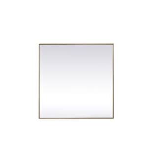 ARKA-E MR44242BR Wall Mounted Mirror in Brass/Brass