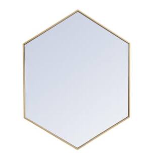 ARKA-E MR4430BR Wall Mounted Mirror in Brass