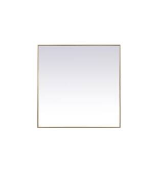 ARKA-E MR44848BR Wall Mounted Mirror in Brass/Brass