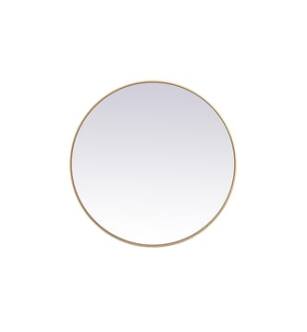 ARKA-E MR4839BR Wall Mounted Mirror in Brass