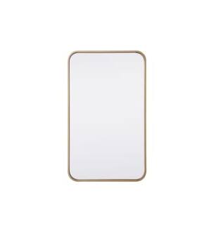ARKA-E MR801830BR Wall Mounted Mirror in Brass/Brass
