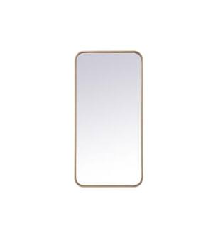 ARKA-E MR801836BR Wall Mounted Mirror in Brass/Brass