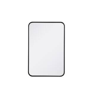 ARKA-E MR802030BK Wall Mounted Mirror in Black/Black