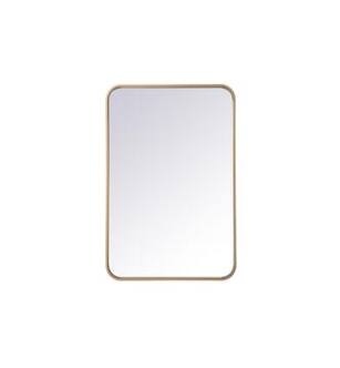 ARKA-E MR802030BR Wall Mounted Mirror in Brass/Brass