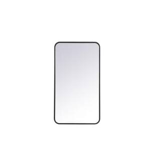 ARKA-E MR802036BK Wall Mounted Mirror in Black/Black