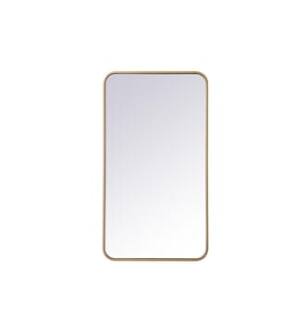 ARKA-E MR802036BR Wall Mounted Mirror in Brass/Brass