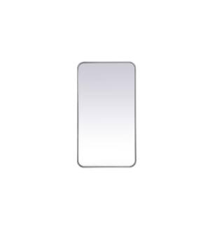 ARKA-E MR802036S Wall Mounted Mirror in Silver/Silver