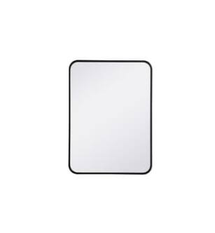 ARKA-E MR802230BK Wall Mounted Mirror in Black/Black