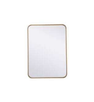 ARKA-E MR802230BR Wall Mounted Mirror in Brass/Brass