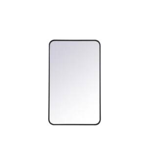 ARKA-E MR802236BK Wall Mounted Mirror in Black/Black