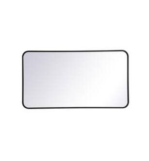 ARKA-E MR802240BK Wall Mounted Mirror in Black/Black