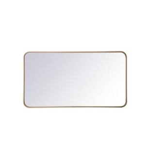 ARKA-E MR802240BR Wall Mounted Mirror in Brass/Brass