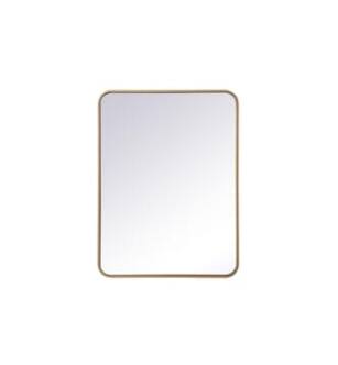 ARKA-E MR802432BR Wall Mounted Mirror in Brass/Brass