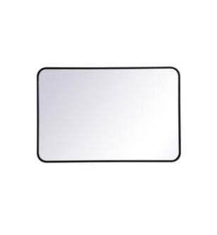 ARKA-E MR802436BK Wall Mounted Mirror in Black/Black