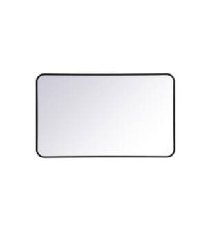 ARKA-E MR802440BK Wall Mounted Mirror in Black/Black