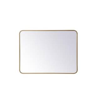 ARKA-E MR802736BR Wall Mounted Mirror in Brass/Brass