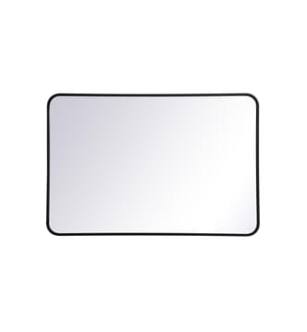ARKA-E MR802740BK Wall Mounted Mirror in Black/Black