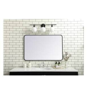 ARKA-E MR802842BK Wall Mounted Mirror in Black/Black