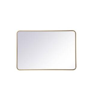 ARKA-E MR802842BR Wall Mounted Mirror in Brass/Brass