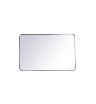 ARKA-E MR802842S Wall Mounted Mirror in Silver/Silver