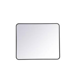 ARKA-E MR803036BK Wall Mounted Mirror in Black/Black