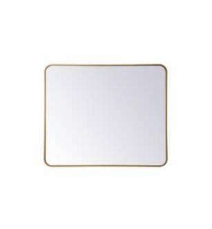 ARKA-E MR803036BR Wall Mounted Mirror in Brass/Brass