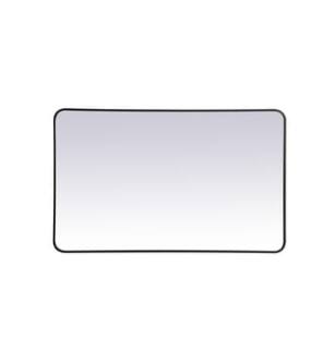 ARKA-E MR803048BK Wall Mounted Mirror in Black/Black