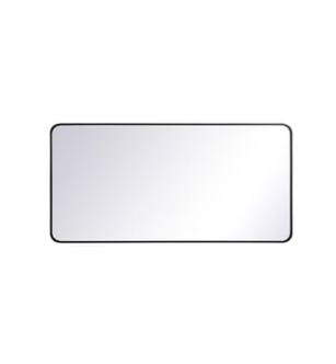 ARKA-E MR803060BK Wall Mounted Mirror in Black/Black