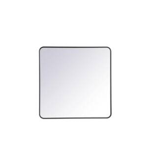 ARKA-E MR803636BK Wall Mounted Mirror in Black/Black