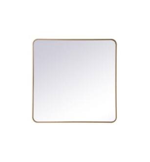 ARKA-E MR803636BR Wall Mounted Mirror in Brass/Brass