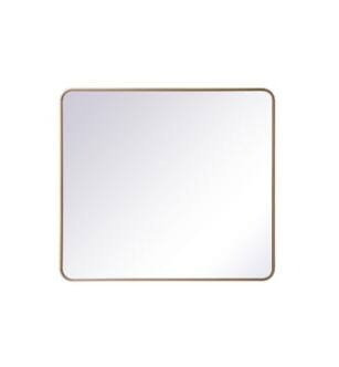 ARKA-E MR803640BR Wall Mounted Mirror in Brass/Brass