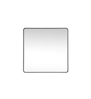 ARKA-E MR804848BK Wall Mounted Mirror in Black/Black