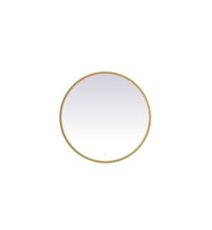 ARKA-E MRE6028BR Wall Mounted Mirror in Brass/Brass