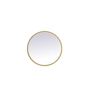 ARKA-E MRE6024BR Wall Mounted Mirror in Brass/Brass