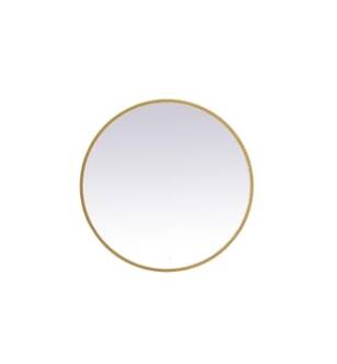 ARKA-E MRE6036BR Wall Mounted Mirror in Brass/Brass