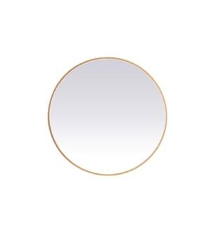 ARKA-E MRE6045BR Wall Mounted Mirror in Brass/Brass