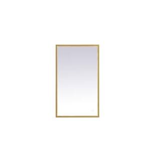 ARKA-E MRE61830BR Wall Mounted Mirror in Brass/Brass