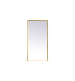 ARKA-E MRE61836BR Wall Mounted Mirror in Brass/Brass