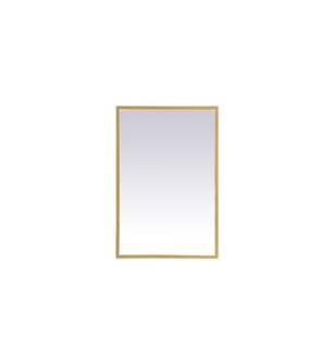 ARKA-E MRE62030BR Wall Mounted Mirror in Brass/Brass