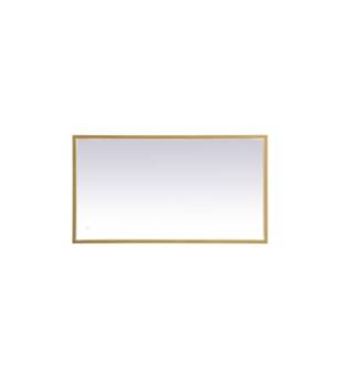 ARKA-E MRE62036BR Wall Mounted Mirror in Brass/Brass
