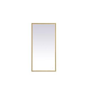 ARKA-E MRE62040BR Wall Mounted Mirror in Brass/Brass