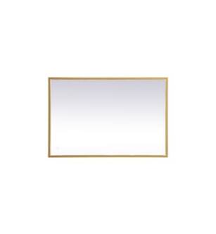 ARKA-E MRE62436BR Wall Mounted Mirror in Brass/Brass