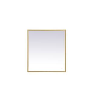 ARKA-E MRE62730BR Wall Mounted Mirror in Brass/Brass