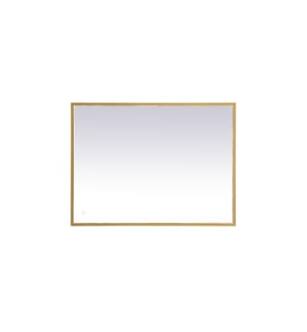 ARKA-E MRE62736BR Wall Mounted Mirror in Brass/Brass