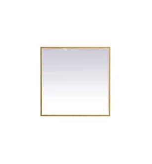 ARKA-E MRE63030BR Wall Mounted Mirror in Brass/Brass
