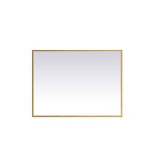 ARKA-E MRE63040BR Wall Mounted Mirror in Brass/Brass