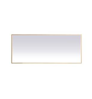 ARKA-E MRE63072BR Wall Mounted Mirror in Brass/Brass