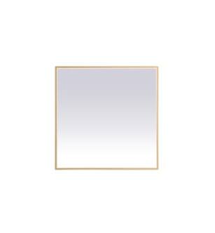 ARKA-E MRE63636BR Wall Mounted Mirror in Brass/Brass