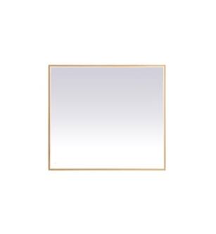 ARKA-E MRE63640BR Wall Mounted Mirror in Brass/Brass