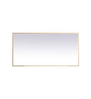 ARKA-E MRE63672BR Wall Mounted Mirror in Brass/Brass